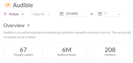 Audible sponsorships in podcast