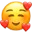 Face with hearts emoji