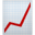 Chart with upwards red line emoji