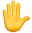 Raised hand emoji
