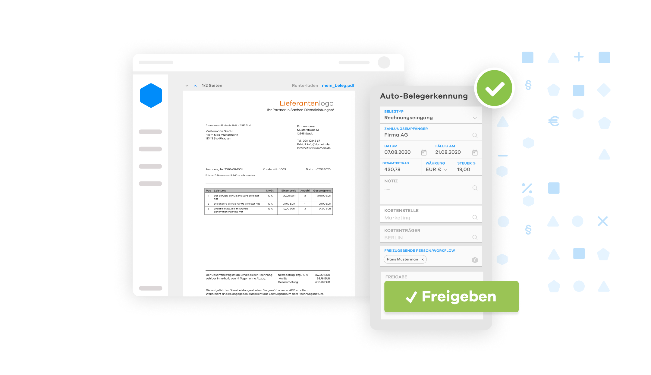 Rechnung freigeben in CANDIS