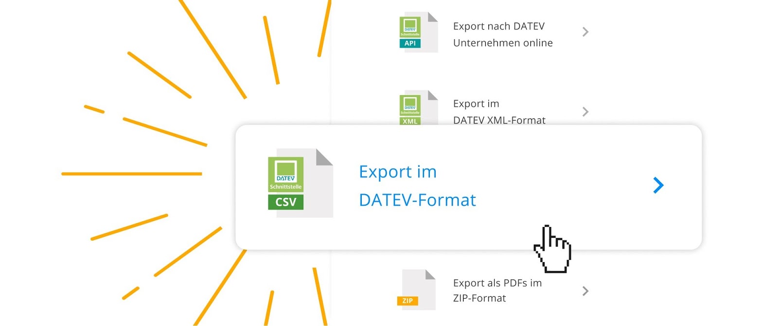Export im DATEV-Format auswählen