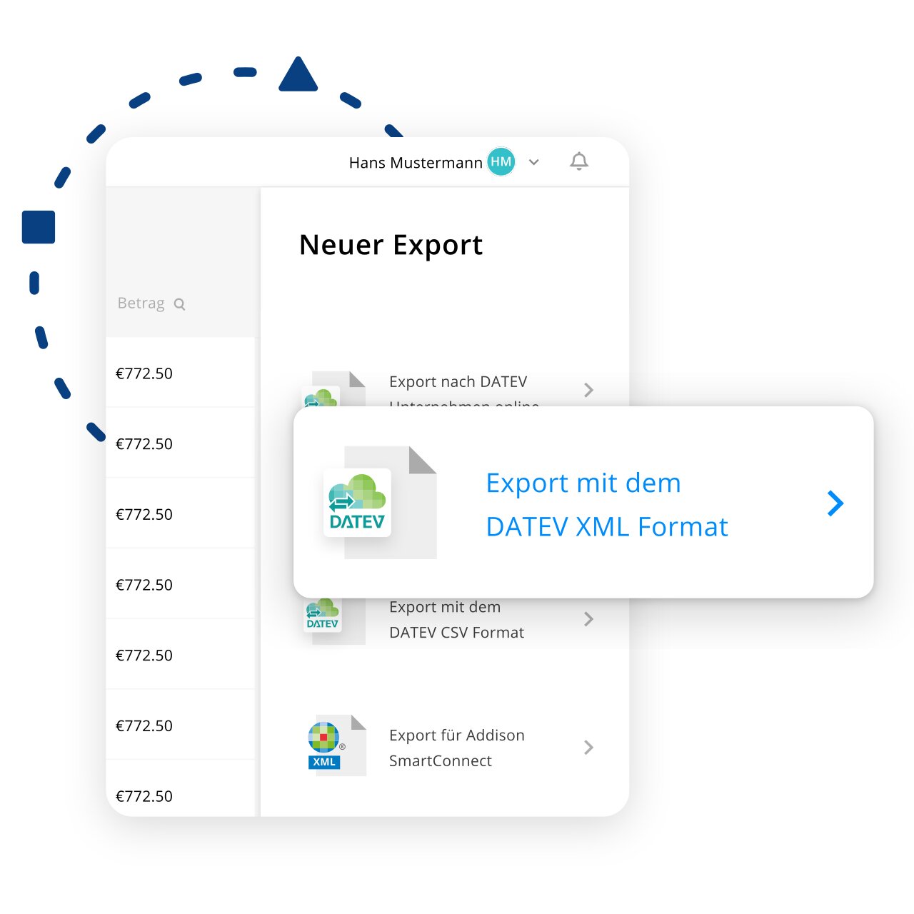 Export mit dem DATEV XML-Format