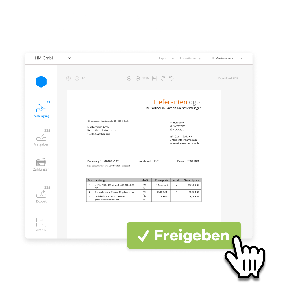 3x schnellere Rechnungsfreigabe