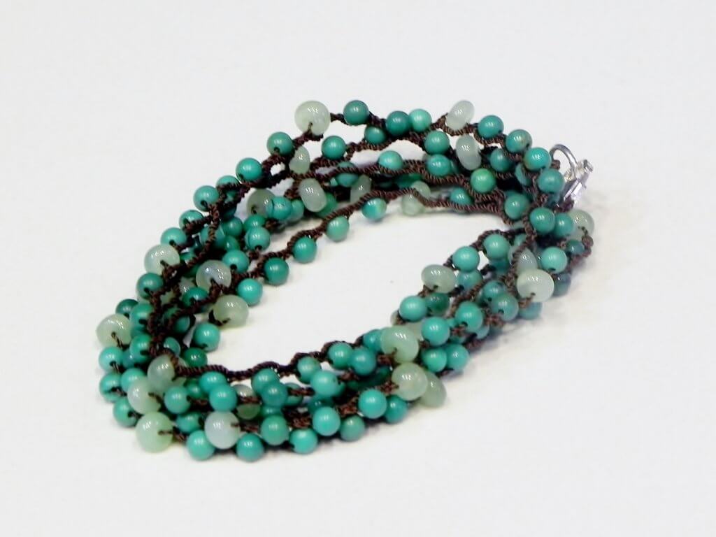 The Itay Yona One Love Wrap in Prehnite and Turquoise.