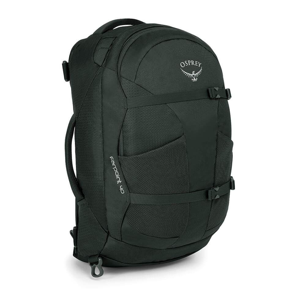 The Osprey Farpoint 40 in black.