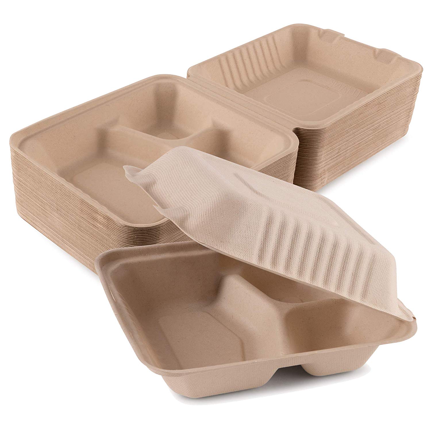 Cardboard meal prep containers.