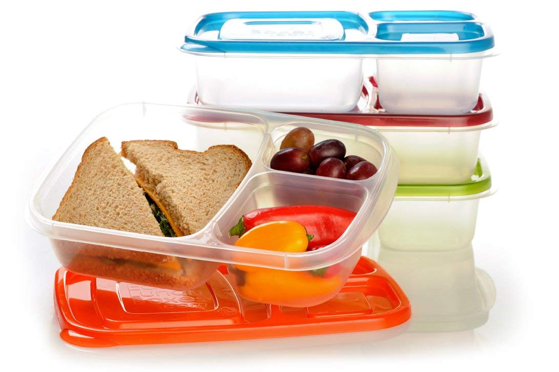 A stack of meal containers.