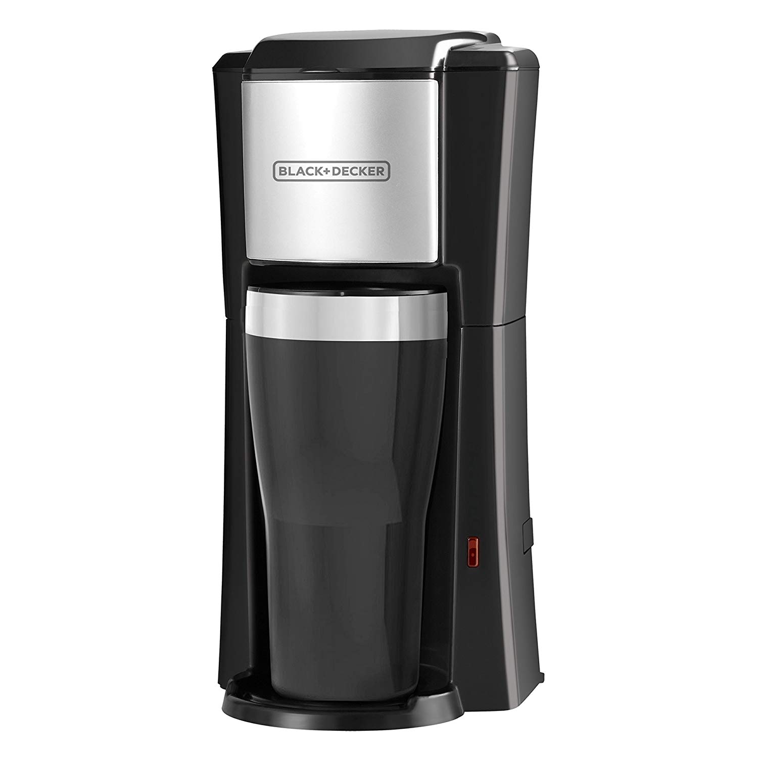 A sleek single-serve coffee maker from Black and Decker