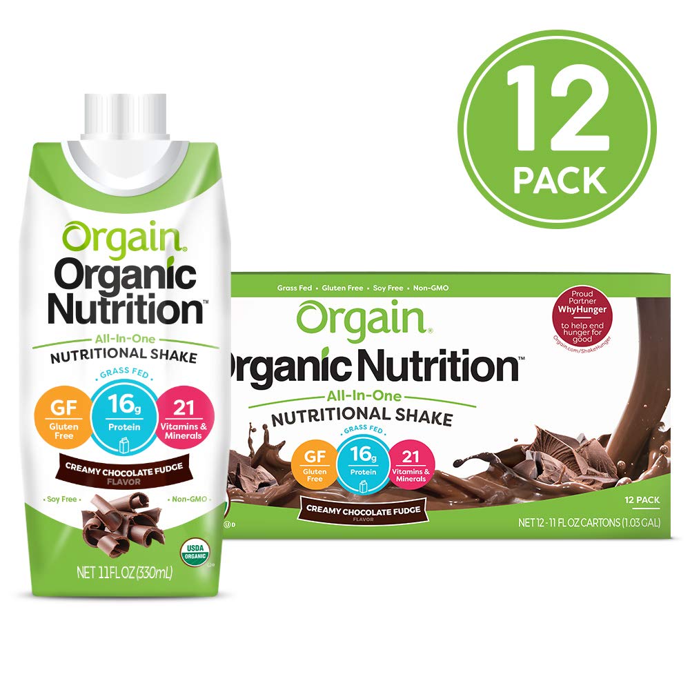 Orgain protein shakes.