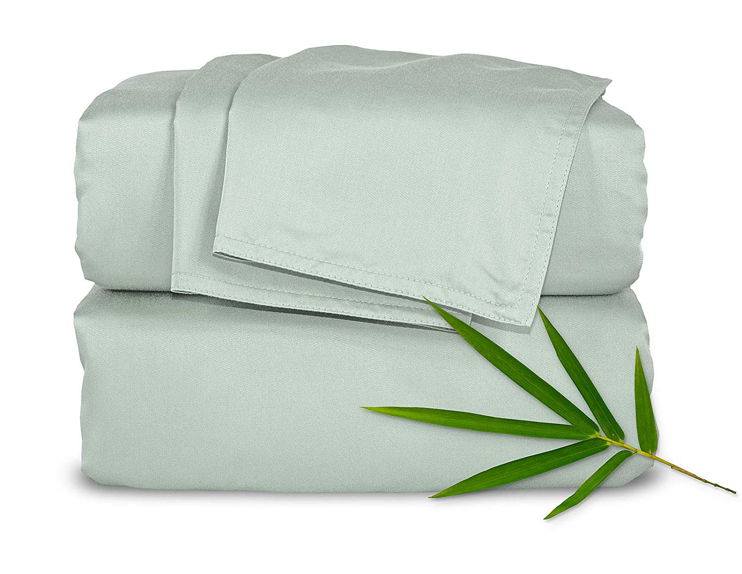 Green bamboo bed sheets.