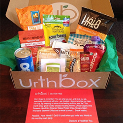 A box of snacks from Urthbox.