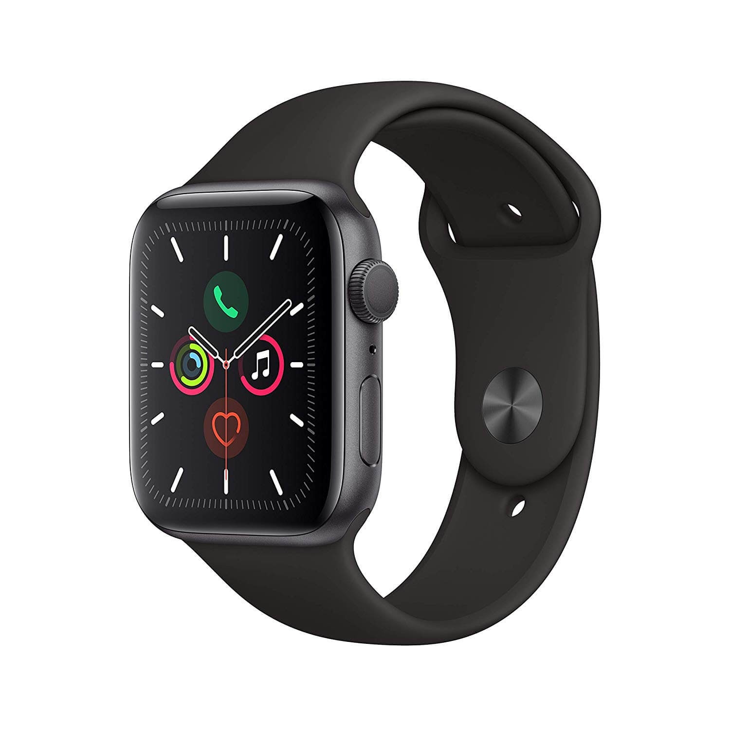 The Apple Watch 5 in Black.