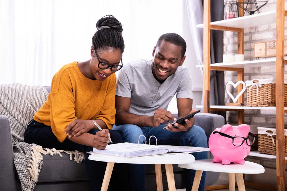 couple calculating finances