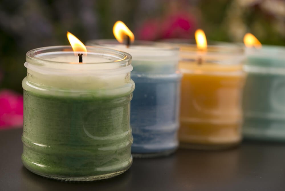 lit candles