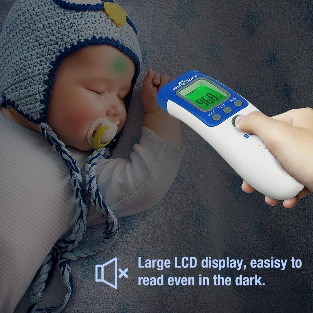 sleeping baby getting temperature read