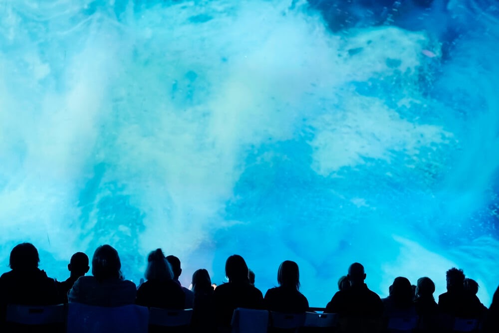 crowd at planetarium