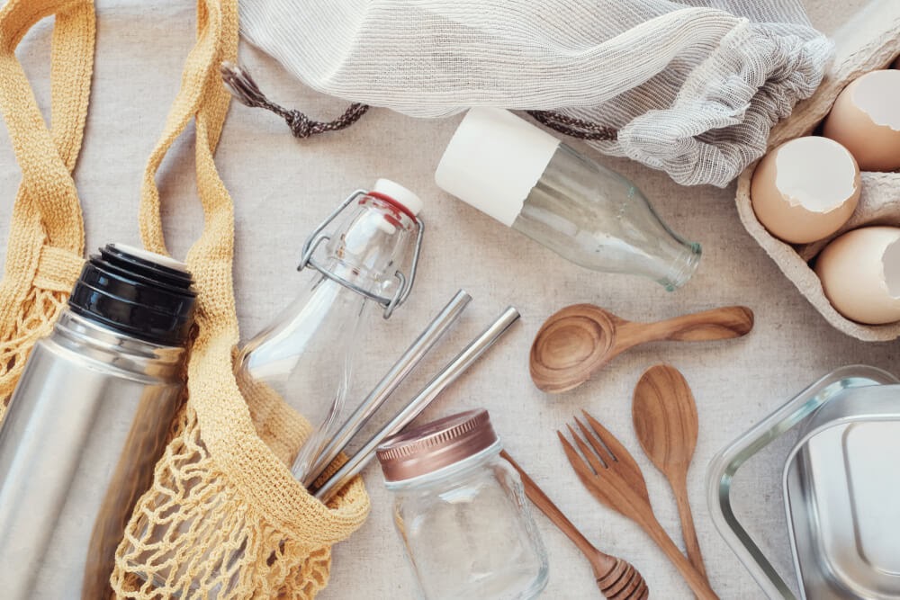 variety of plastic-free items