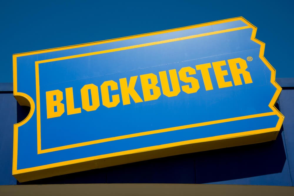 Sign for Blockbuster Video