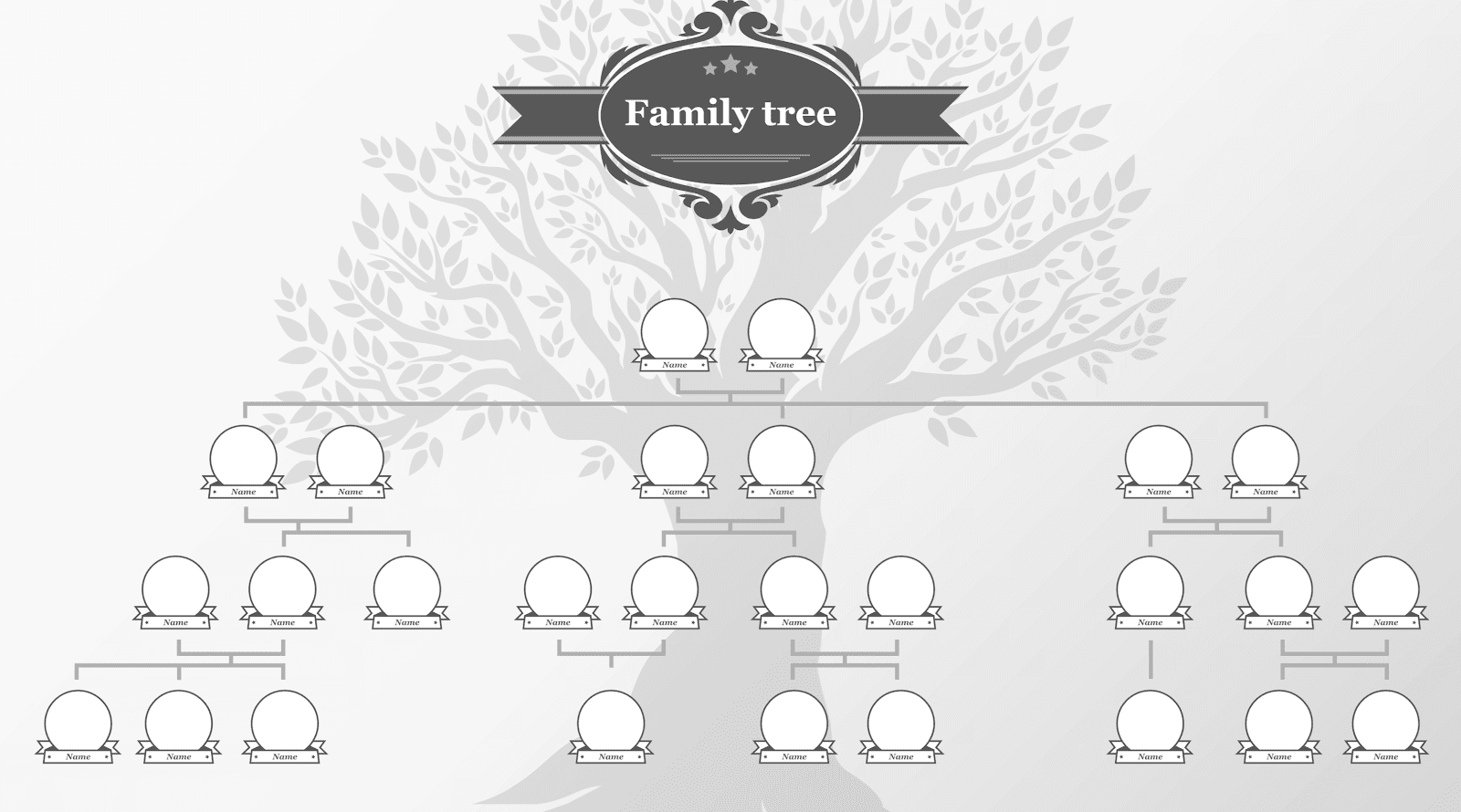 Blank family tree to fill out