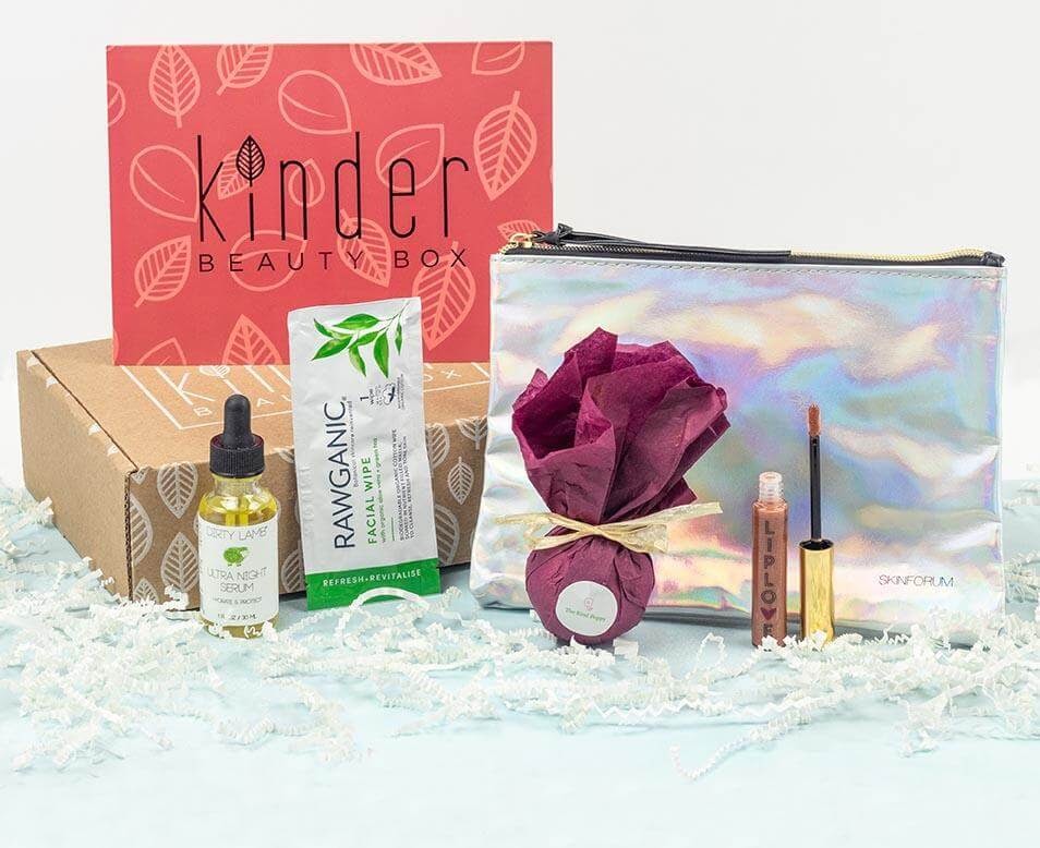 Example of Kinder Beauty subscription box