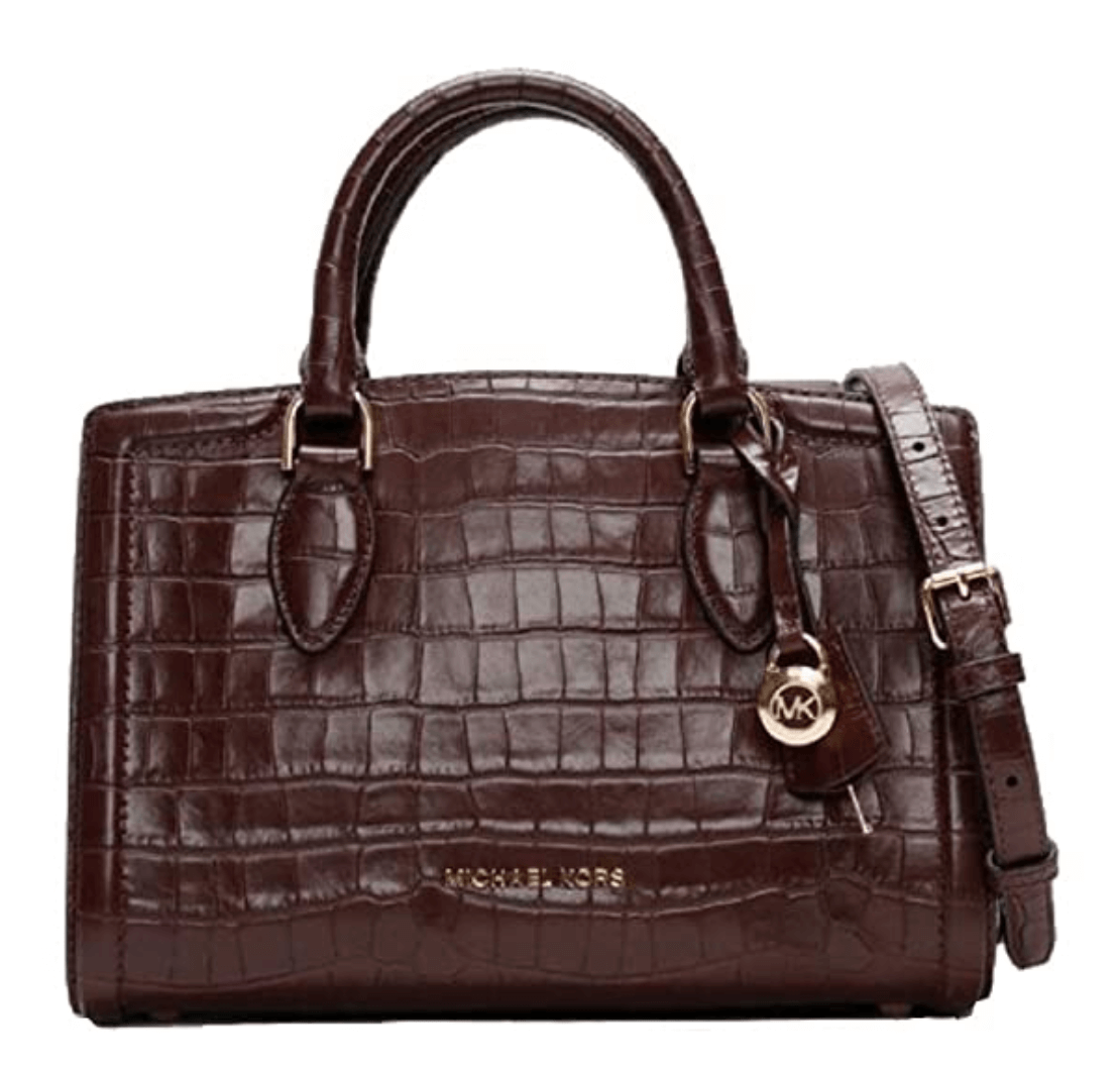 Michael Michael Kors Zoe Medium Crocodile-Embossed Leather Satchel