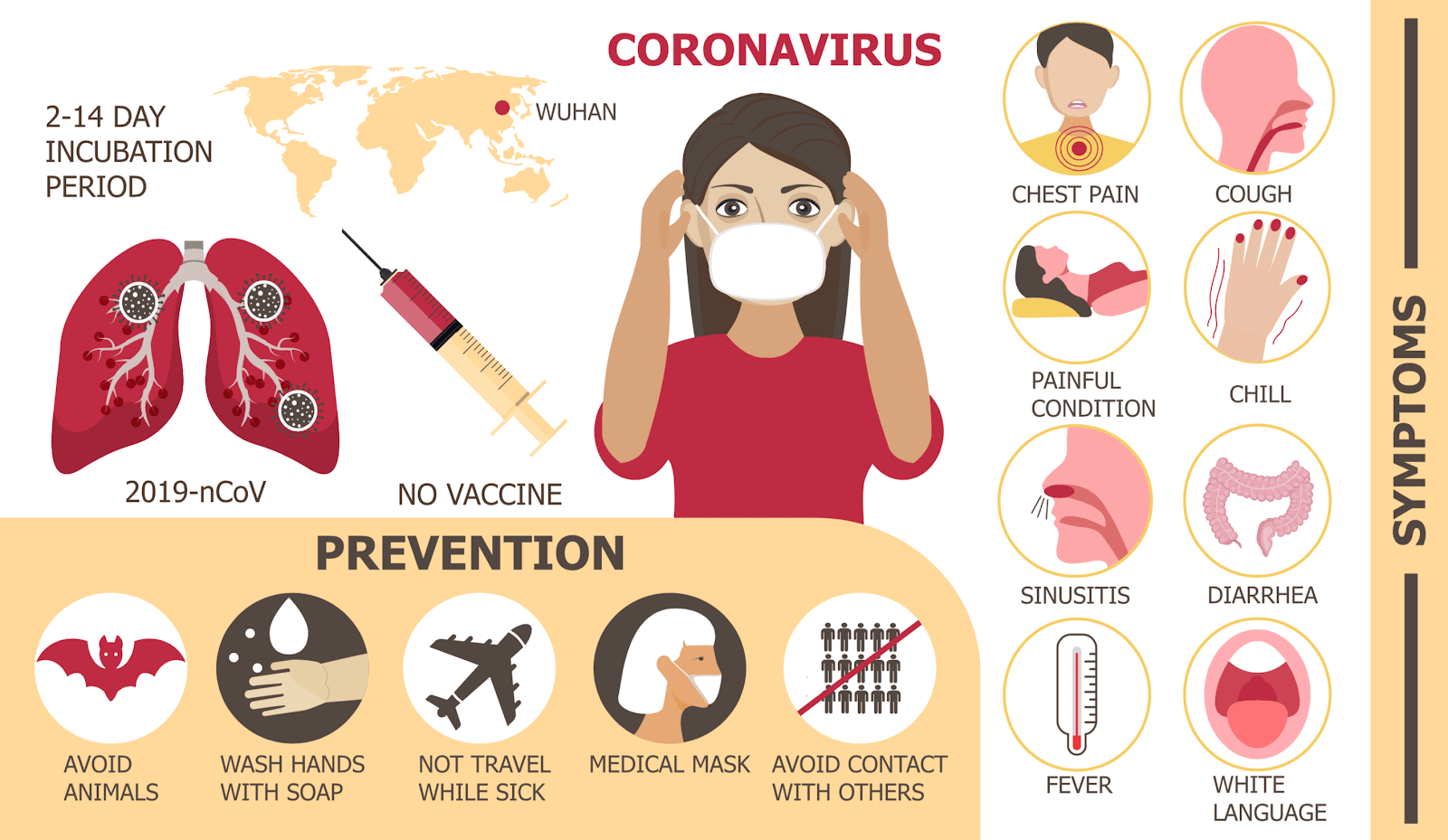 Infographic showing how to prevent the Coronavirus