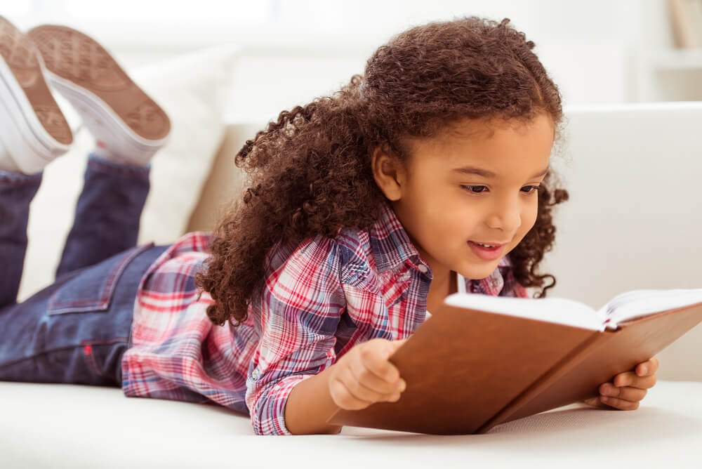 young girl reading