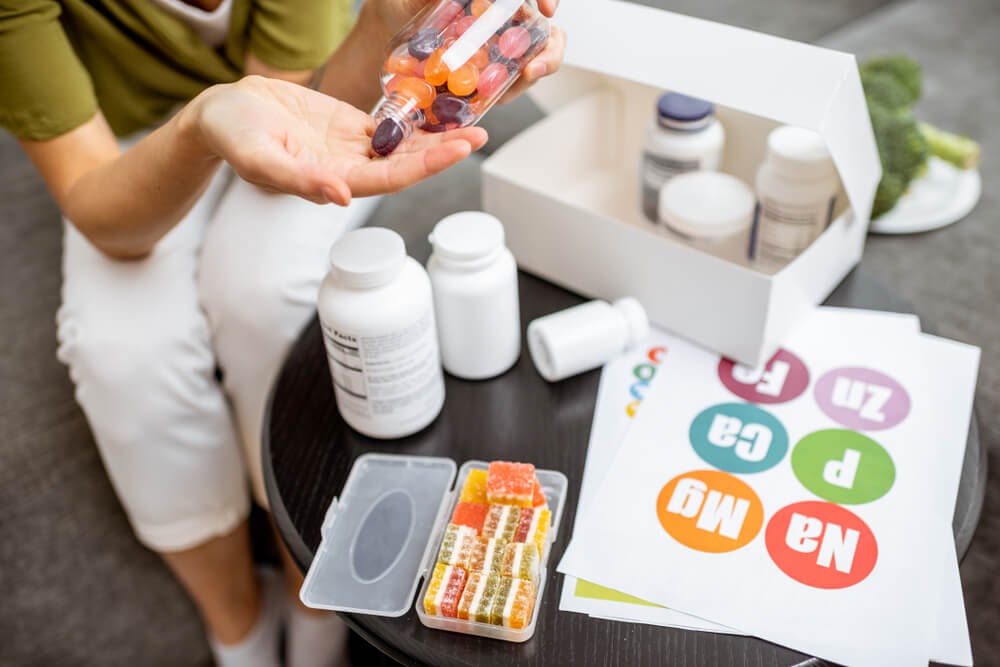 Bottles of vitamins.