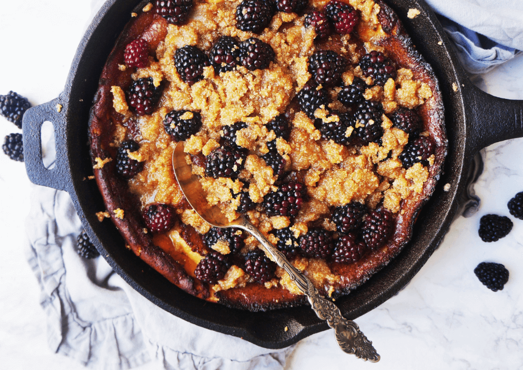 Keto Dutch Baby with Blackberry CrumbleÂ