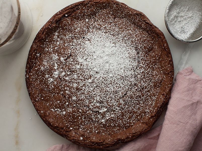 Crackle Chocolate Cardamom Meringue Cake