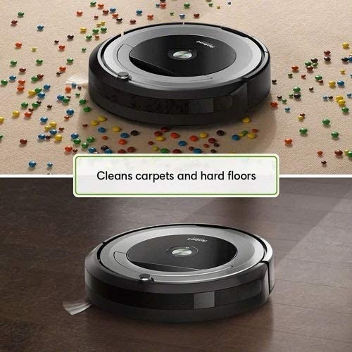 Robot vacuum in action.