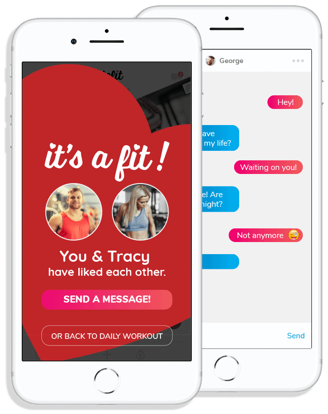 Datefit example on a smart phone