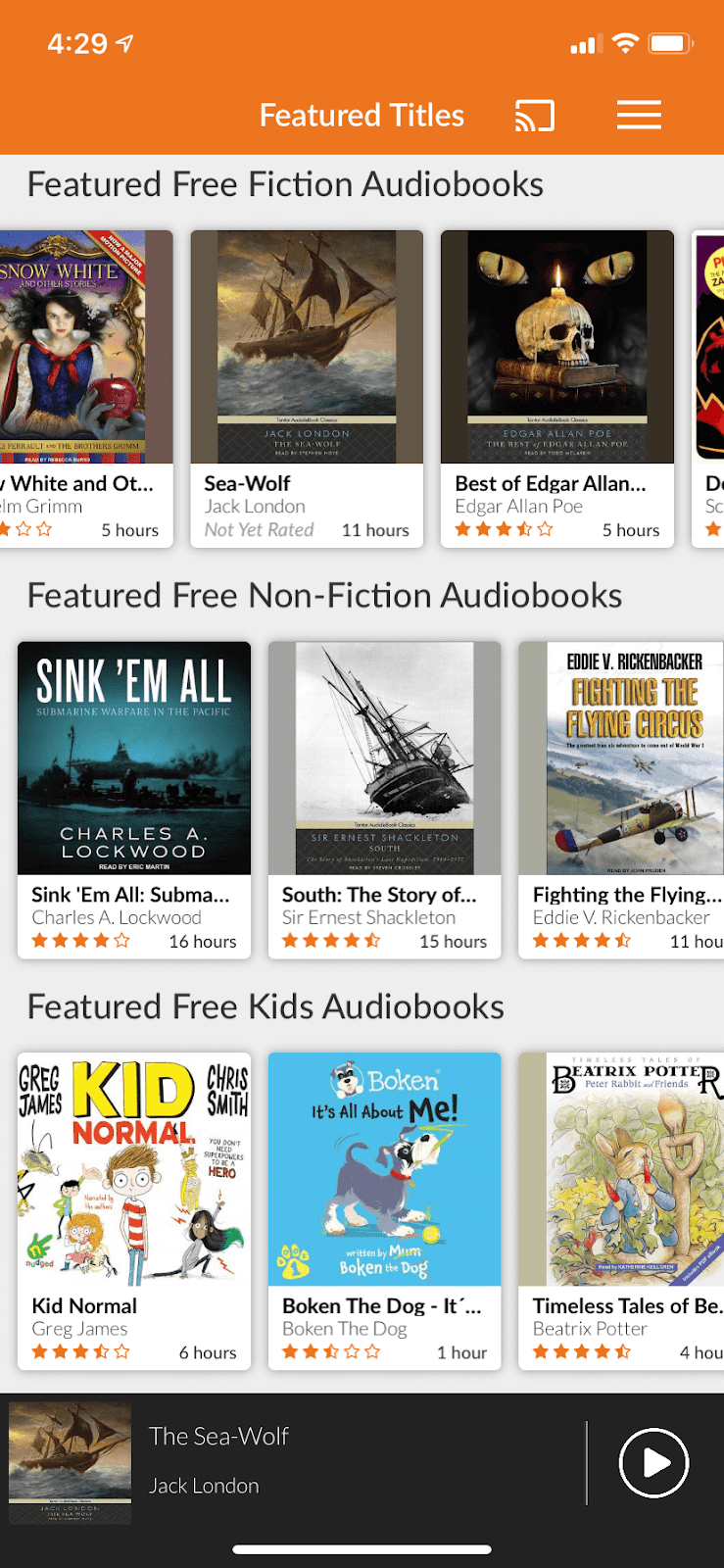 Audiobooks.com screen shot