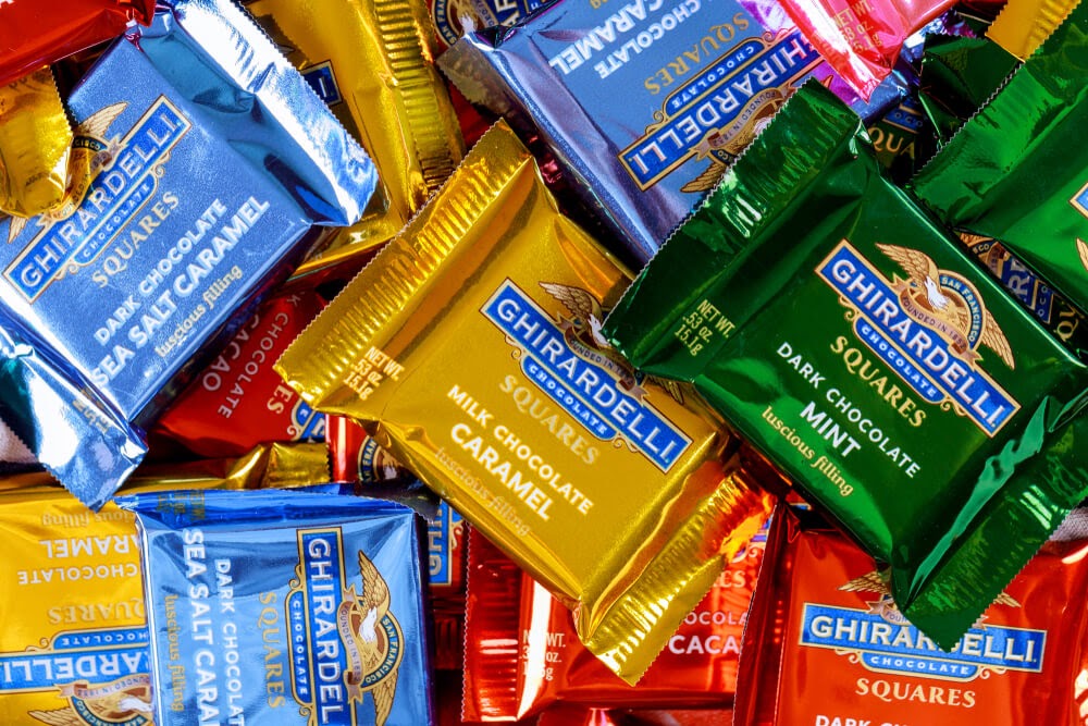 Ghirardelli candy squares