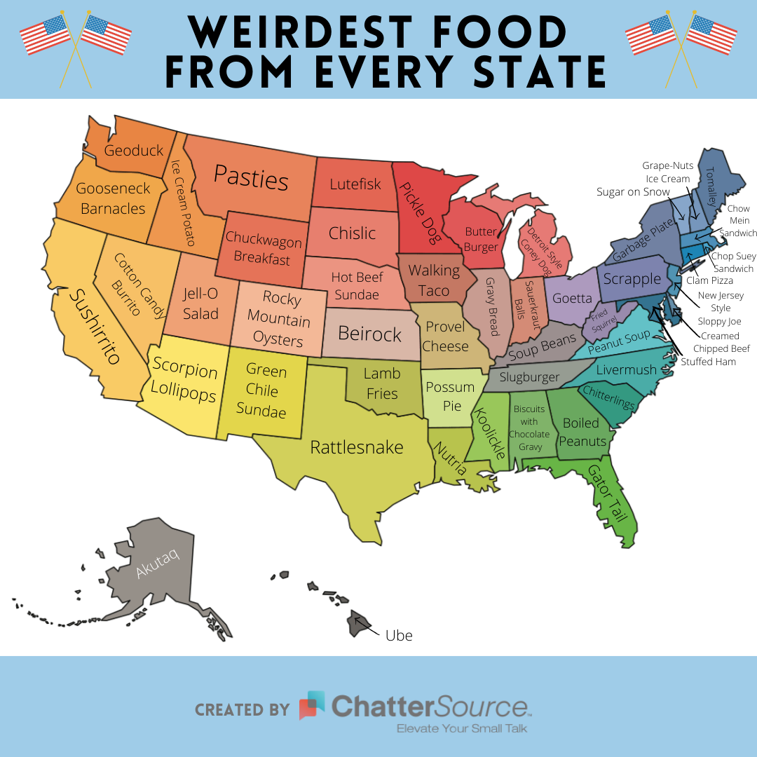 weirdest food by every state infographic