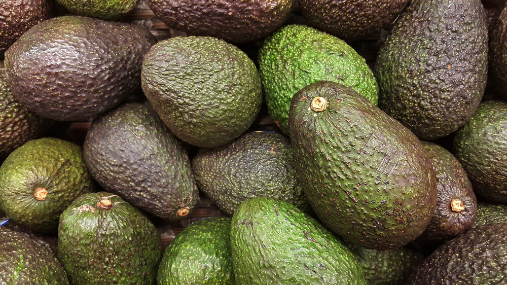 Pile of avocados.