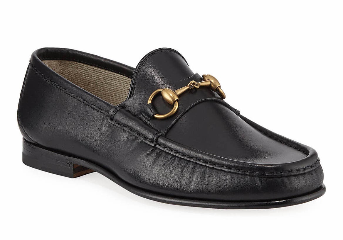 Gucci Men's Leather Horsebit Loafers
