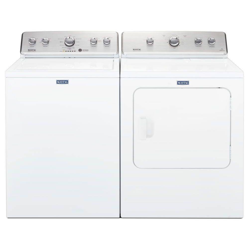 Maytag Top Load Washing Machine with Deep Fill Option & Maytag Electric Vented Dryer with Wrinkle Control