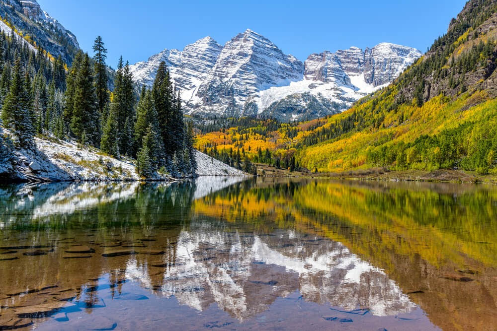 Mountains and river in Aspen.