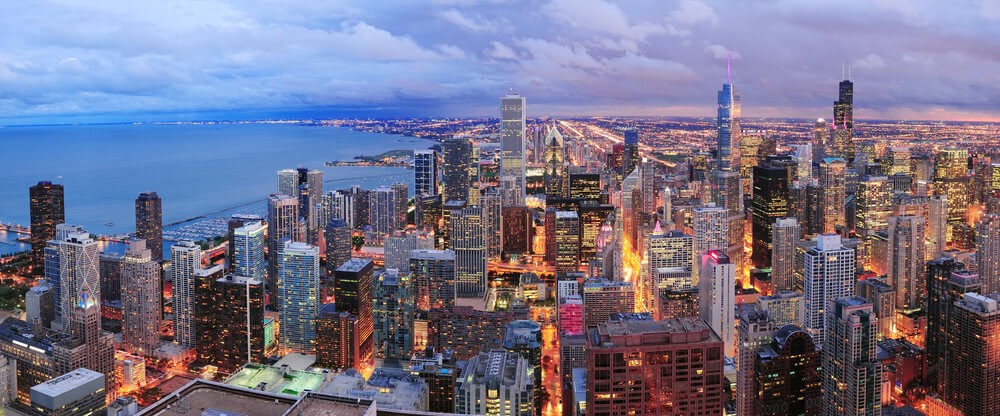 Chicago at night.