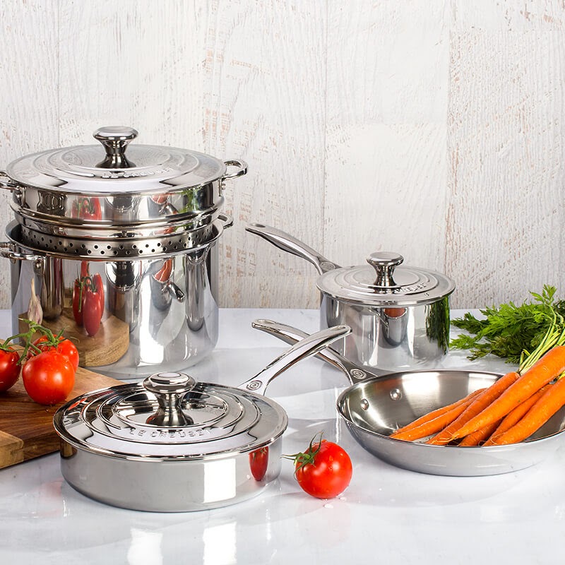 Le Creuset Stainless Steel 10 Piece Cookware Set
