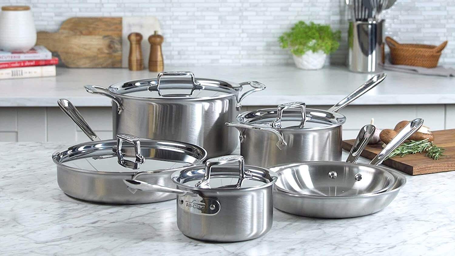 All-Clad d5 Brushed Stainless Steel 10 Piece Set