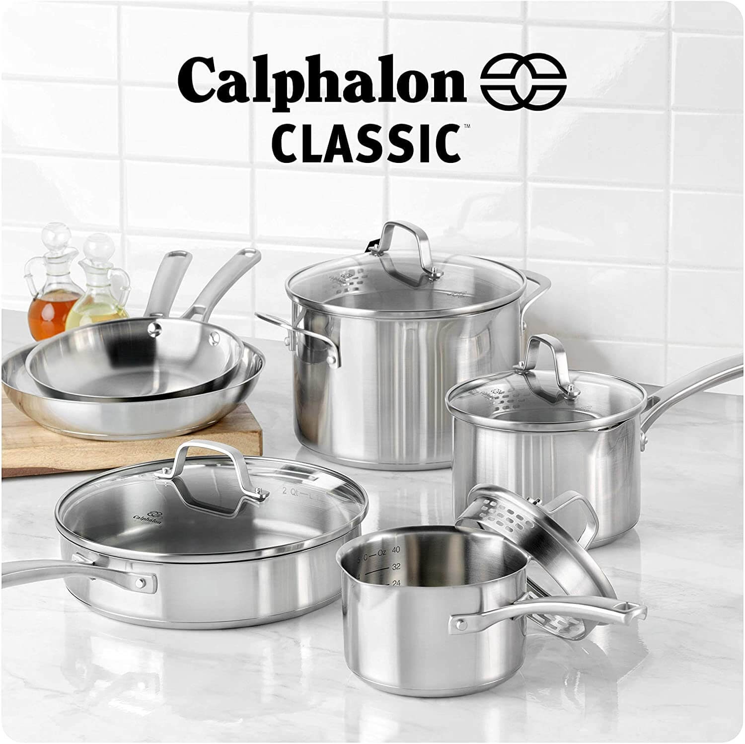 Calphalon Classic Stainless Steel 10 Piece Cookware Set