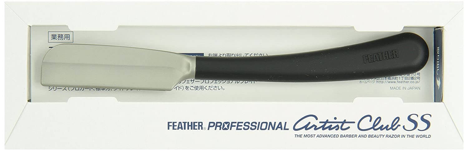 Feather Black SS Japanese Straight Razor