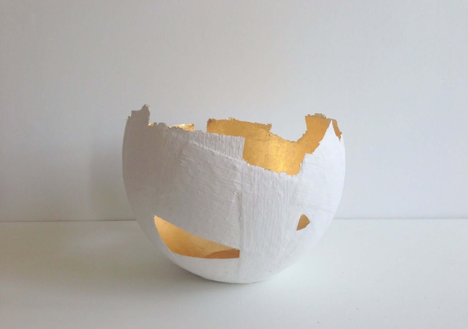 Gold Brushstroke Basket