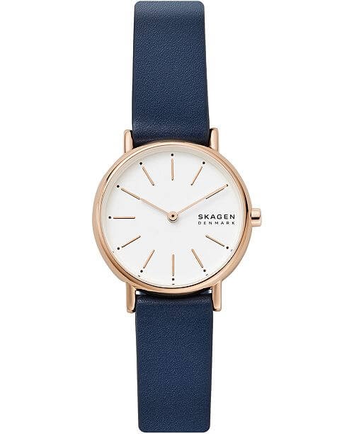 Skagen Signature Leather Strap Watch