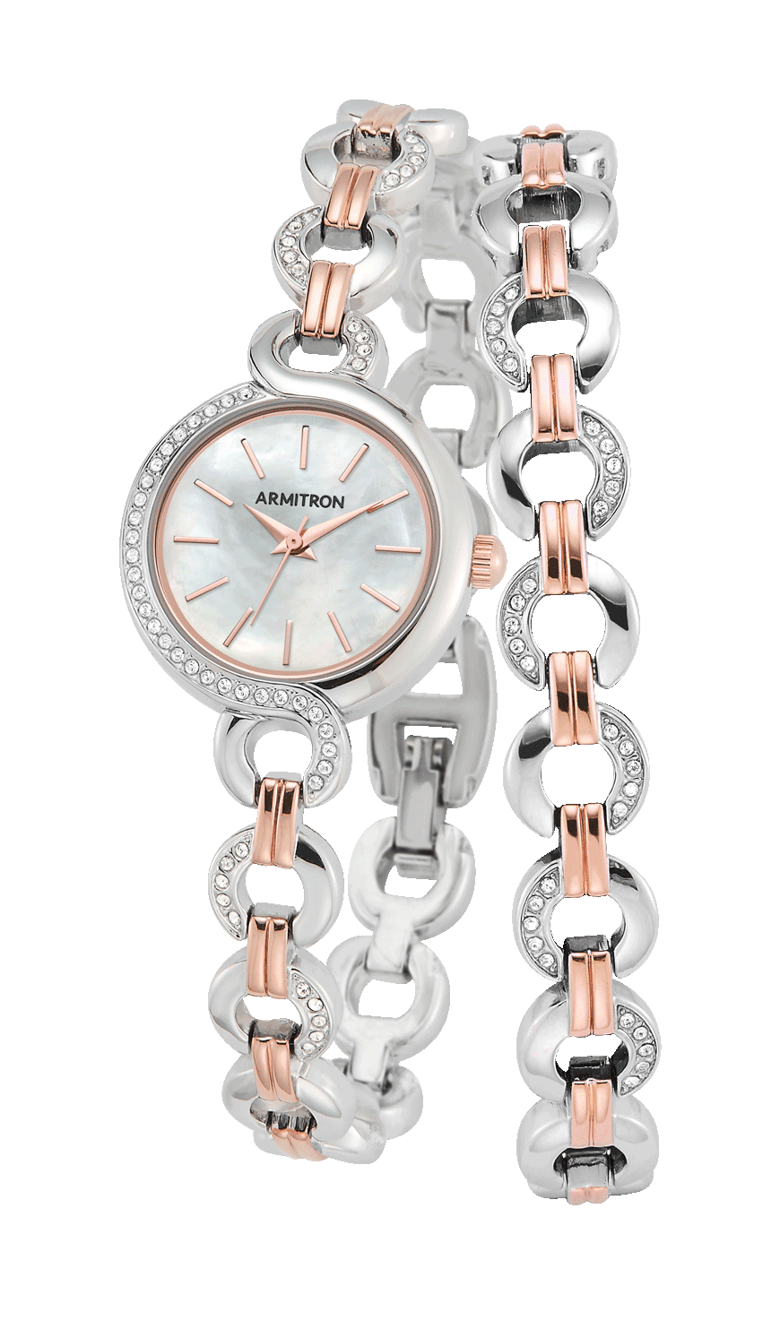 Armitron Two-Tone Watch and Bracelet Set