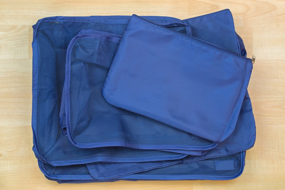 Blue packing cube example.