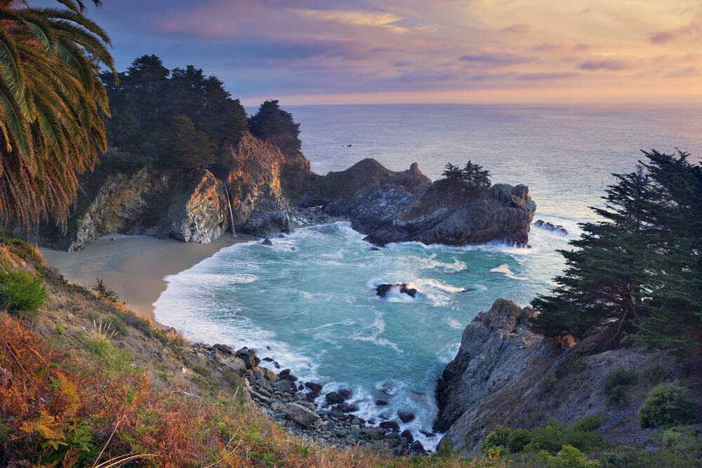 Big Sur, California beach from above